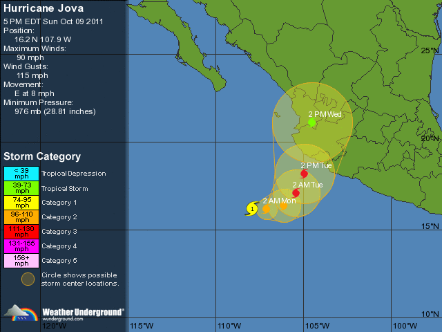 Powerful category 3 Hurricane Jova to slam into Mexico H-jova