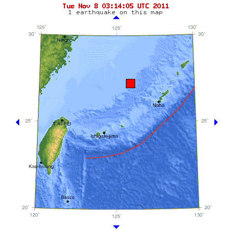 Terremoto de magnitud 6,9 golpea el noreste del fondo marino de Taiwan Taiwan