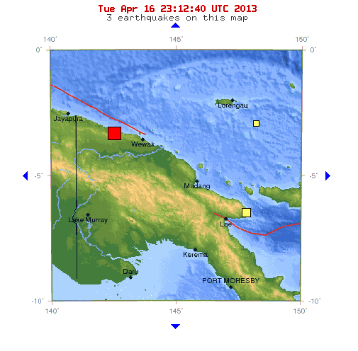 Shallow 6.8 magnitude earthquake strikes northern coast of Papua New Guinea Papua-ng-april-16
