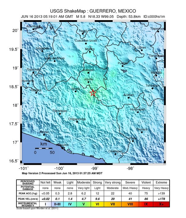 The Earthquake/Seismic Activity Log Mexico-june-16
